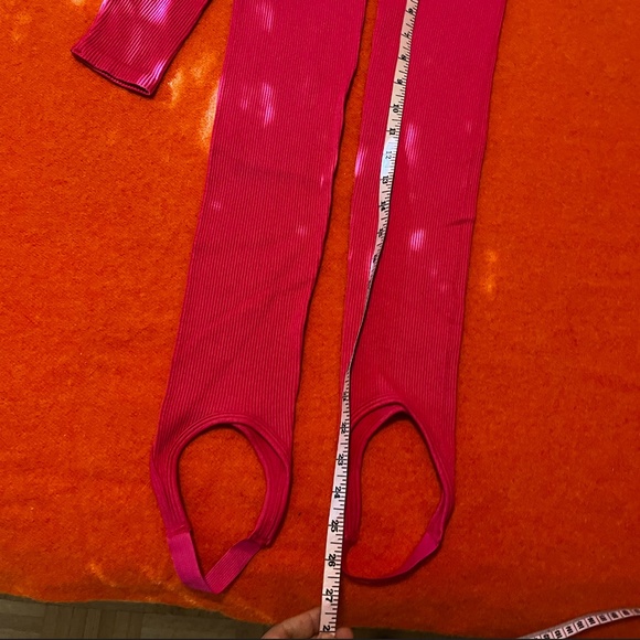 Zara hot pink fuchsia seamless ribbed top and leggings coordinated set NWT - Picture 14 of 16